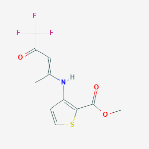 Methyl 3-[(5,5,5-trifluoro-4-oxopent-2-en-2-yl)amino]thiophene-2-carboxylate