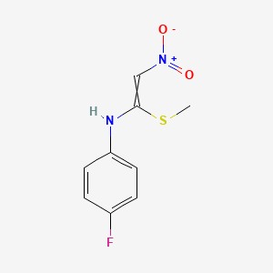 4-Fluoro-N-[1-(methylsulfanyl)-2-nitroethenyl]aniline