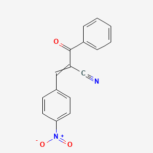 molecular formula C16H10N2O3 B11726883 2-Benzoyl-3-(4-nitrophenyl)prop-2-enenitrile 