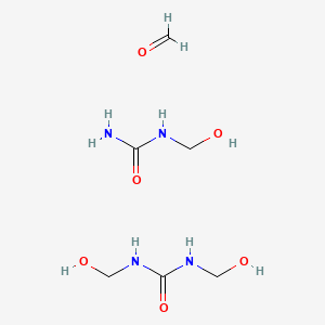 molecular formula C6H16N4O6 B11726896 (Hydroxymethyl)urea; 1,3-bis(hydroxymethyl)urea; formaldehyde 