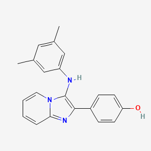 4-[3-(3,5-Dimethylanilino)imidazo[1,2-a]pyridin-2-yl]phenol