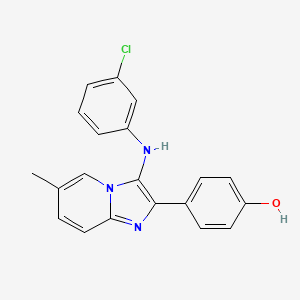 4-[3-(3-Chloroanilino)-6-methylimidazo[1,2-a]pyridin-2-yl]phenol