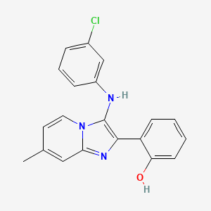 molecular formula C20H16ClN3O B1172696 2-[3-(3-Chloroanilino)-7-methylimidazo[1,2-a]pyridin-2-yl]phenol 