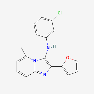 molecular formula C18H14ClN3O B1172697 N-(3-chlorophenyl)-2-(2-furyl)-5-methylimidazo[1,2-a]pyridin-3-amine 