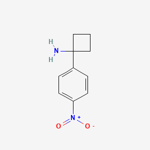 molecular formula C10H12N2O2 B11726976 1-(4-Nitrophenyl)cyclobutanamine 