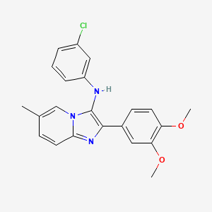 N-(3-chlorophenyl)-2-(3,4-dimethoxyphenyl)-6-methylimidazo[1,2-a]pyridin-3-amine