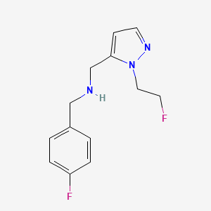 {[1-(2-fluoroethyl)-1H-pyrazol-5-yl]methyl}[(4-fluorophenyl)methyl]amine