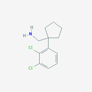 molecular formula C12H15Cl2N B11726998 1-(2,3-Dichlorophenyl)cyclopentanemethanamine 