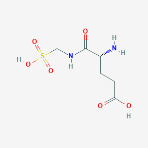 molecular formula C6H12N2O6S B11727003 (4R)-4-amino-4-[(sulfomethyl)carbamoyl]butanoic acid 