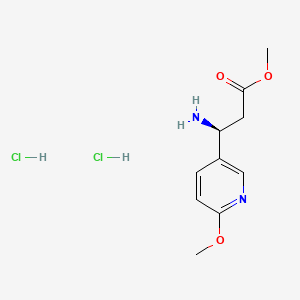 molecular formula C10H16Cl2N2O3 B11727035 methyl (3S)-3-amino-3-(6-methoxypyridin-3-yl)propanoate dihydrochloride 