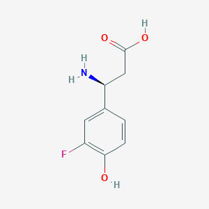 molecular formula C9H10FNO3 B11727042 (3S)-3-Amino-3-(3-fluoro-4-hydroxyphenyl)propanoic acid 