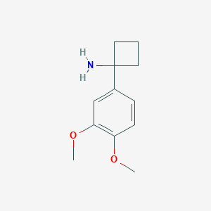 molecular formula C12H17NO2 B11727069 1-(3,4-Dimethoxyphenyl)cyclobutanamine 