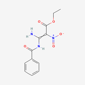 Ethyl 3-amino-2-nitro-3-(phenylformamido)prop-2-enoate