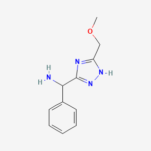 1-[3-(methoxymethyl)-1H-1,2,4-triazol-5-yl]-1-phenylmethanamine