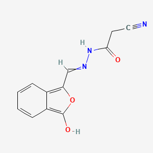 2-cyano-N'-[(3-hydroxy-2-benzofuran-1-yl)methylidene]acetohydrazide