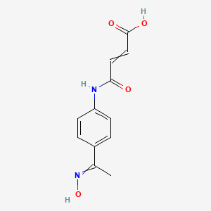 molecular formula C12H12N2O4 B11727098 3-({4-[1-(Hydroxyimino)ethyl]phenyl}carbamoyl)prop-2-enoic acid 