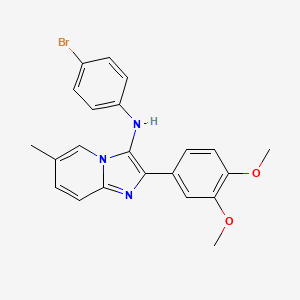 molecular formula C22H20BrN3O2 B1172711 N-(4-bromophenyl)-2-(3,4-dimethoxyphenyl)-6-methylimidazo[1,2-a]pyridin-3-amine 