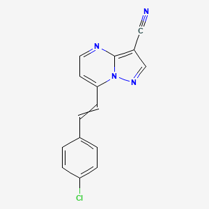 7-[2-(4-Chlorophenyl)ethenyl]pyrazolo[1,5-a]pyrimidine-3-carbonitrile