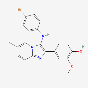 molecular formula C21H18BrN3O2 B1172712 4-[3-(4-Bromoanilino)-6-methylimidazo[1,2-a]pyridin-2-yl]-2-methoxyphenol 