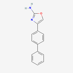 molecular formula C15H12N2O B11727122 4-(4-Biphenylyl)oxazol-2-amine 