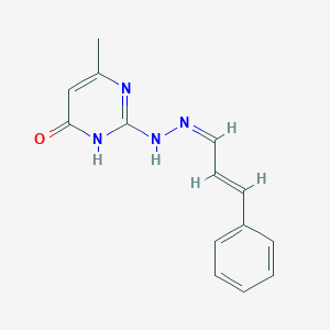 6-methyl-2-[(2E)-2-[(2E)-3-phenylprop-2-en-1-ylidene]hydrazin-1-yl]-3,4-dihydropyrimidin-4-one