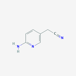 molecular formula C7H7N3 B11727136 2-(6-Aminopyridin-3-YL)acetonitrile CAS No. 1033203-27-8