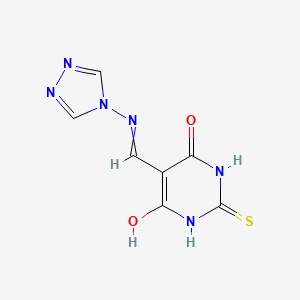 2-sulfanylidene-5-{[(4H-1,2,4-triazol-4-yl)amino]methylidene}-1,3-diazinane-4,6-dione