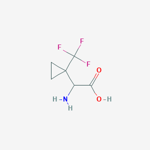 molecular formula C6H8F3NO2 B11727180 2-Amino-2-[1-(trifluoromethyl)cyclopropyl]acetic acid 