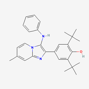 molecular formula C28H33N3O B1172720 4-(3-Anilino-7-methylimidazo[1,2-a]pyridin-2-yl)-2,6-ditert-butylphenol 