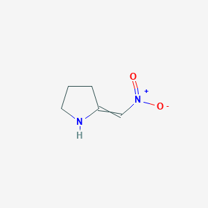 molecular formula C5H8N2O2 B11727208 2-(Nitromethylidene)pyrrolidine 