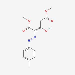 molecular formula C14H16N2O5 B11727221 1,5-Dimethyl 3-hydroxy-2-[2-(4-methylphenyl)diazen-1-yl]pent-2-enedioate 