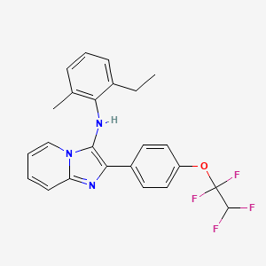 molecular formula C24H21F4N3O B1172723 N-(2-ethyl-6-methylphenyl)-2-[4-(1,1,2,2-tetrafluoroethoxy)phenyl]imidazo[1,2-a]pyridin-3-amine 