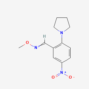 Methoxy({[5-nitro-2-(pyrrolidin-1-YL)phenyl]methylidene})amine