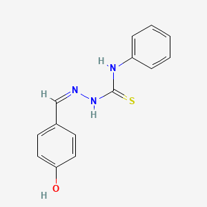 3-[(E)-[(4-hydroxyphenyl)methylidene]amino]-1-phenylthiourea