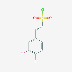 molecular formula C8H5ClF2O2S B11727271 2-(3,4-Difluorophenyl)ethenesulfonyl chloride 