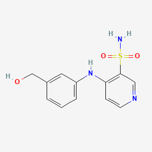 molecular formula C12H13N3O3S B11727275 4-[(3-Hydroxymethylphenyl)amino]-3-pyridine-sulfonamide 