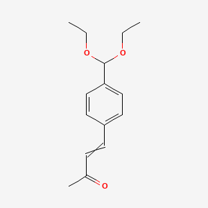 molecular formula C15H20O3 B11727296 4-[4-(Diethoxymethyl)phenyl]but-3-en-2-one 