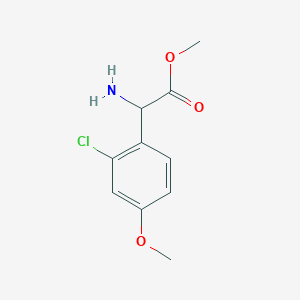 molecular formula C10H12ClNO3 B11727308 Methyl 2-Amino-2-(2-chloro-4-methoxyphenyl)acetate 