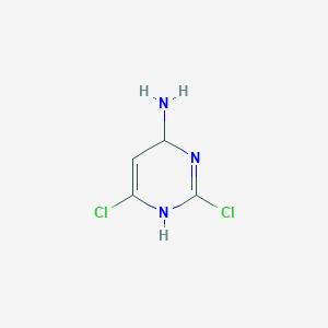 molecular formula C4H5Cl2N3 B11727346 2,6-Dichloro-3,4-dihydropyrimidin-4-amine 