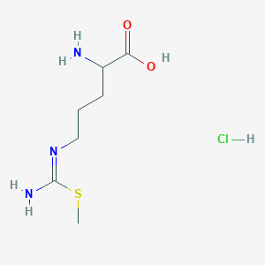 molecular formula C7H16ClN3O2S B11727351 2-Amino-5-{[amino(methylsulfanyl)methylidene]amino}pentanoic acid hydrochloride 