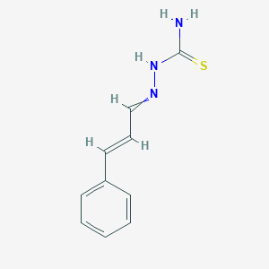 molecular formula C10H11N3S B11727368 {[(2E)-3-phenylprop-2-en-1-ylidene]amino}thiourea CAS No. 62337-05-7