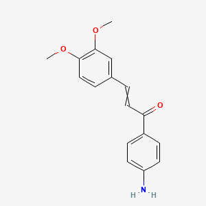 molecular formula C17H17NO3 B11727371 (2E)-1-(4-aminophenyl)-3-(3,4-dimethoxyphenyl)prop-2-en-1-one 