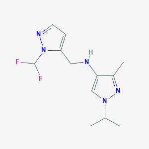 N-{[1-(difluoromethyl)-1H-pyrazol-5-yl]methyl}-3-methyl-1-(propan-2-yl)-1H-pyrazol-4-amine