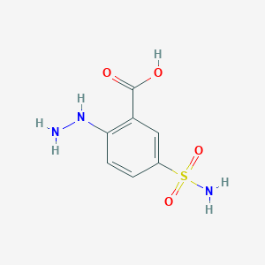 molecular formula C7H9N3O4S B11727396 2-Hydrazinyl-5-sulfamoylbenzoic acid 