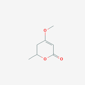 molecular formula C7H10O3 B11727419 4-methoxy-6-methyl-5,6-dihydro-2H-pyran-2-one CAS No. 73972-61-9