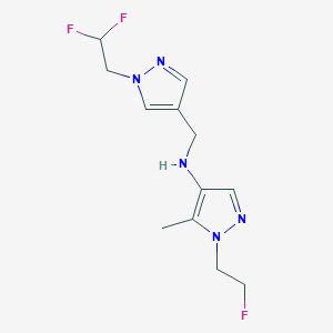 N-{[1-(2,2-difluoroethyl)-1H-pyrazol-4-yl]methyl}-1-(2-fluoroethyl)-5-methyl-1H-pyrazol-4-amine