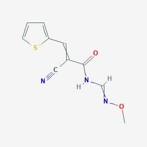 2-Cyano-N-[(methoxyimino)methyl]-3-(thiophen-2-YL)prop-2-enamide