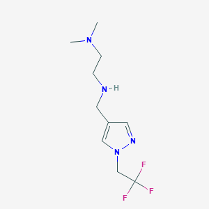 molecular formula C10H17F3N4 B11727443 [2-(dimethylamino)ethyl]({[1-(2,2,2-trifluoroethyl)-1H-pyrazol-4-yl]methyl})amine 