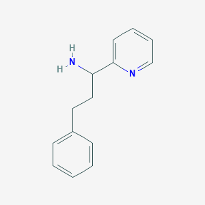 molecular formula C14H16N2 B11727448 3-Phenyl-1-(pyridin-2-yl)propan-1-amine 