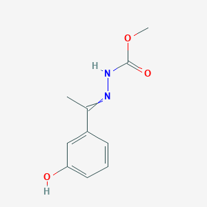 molecular formula C10H12N2O3 B11727452 N'-[1-(3-hydroxyphenyl)ethylidene]methoxycarbohydrazide 